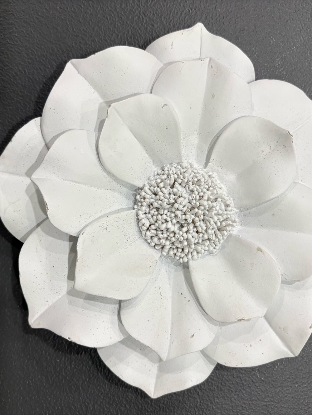 White Floral Wall Sculpture Accent - Brand Unspecified